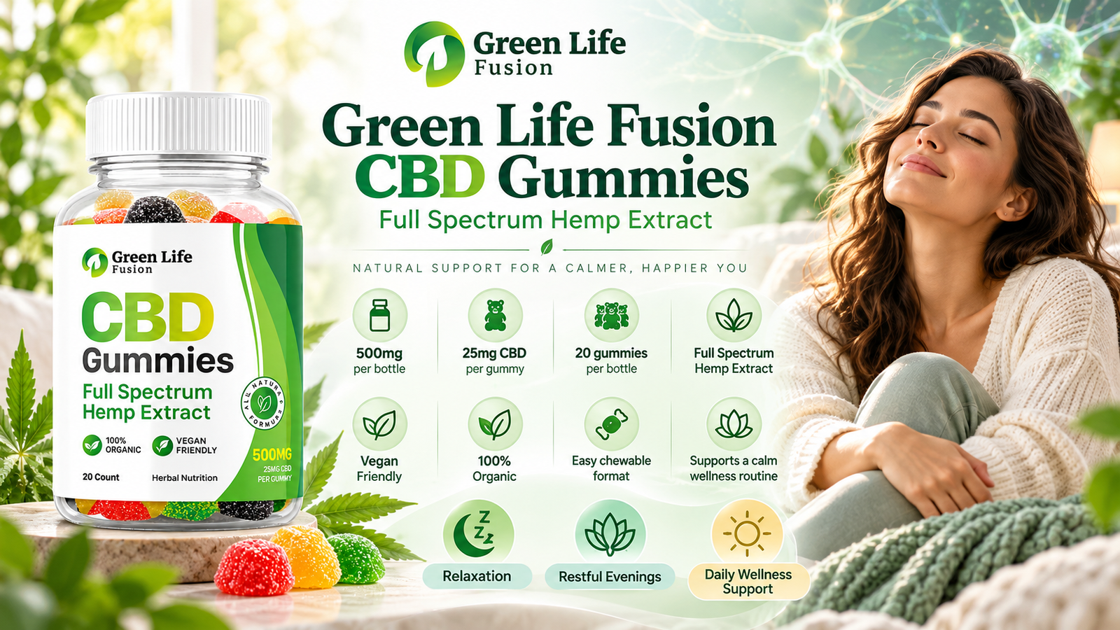 Green Life Fusion CBD Gummies advantages and product overview
